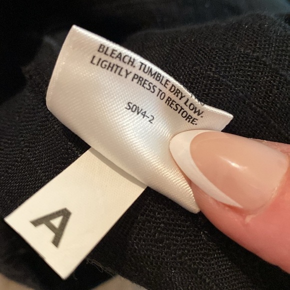 Eileen Fisher 100% Linen Black Button Front Blazer Jacket Size Small - Picture 7 of 8